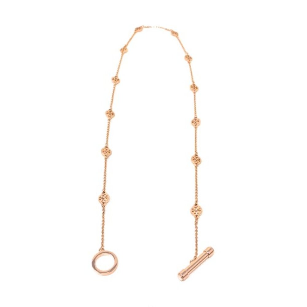 Tory Burch Mini Logo Gold Necklace - Picture 4 of 5